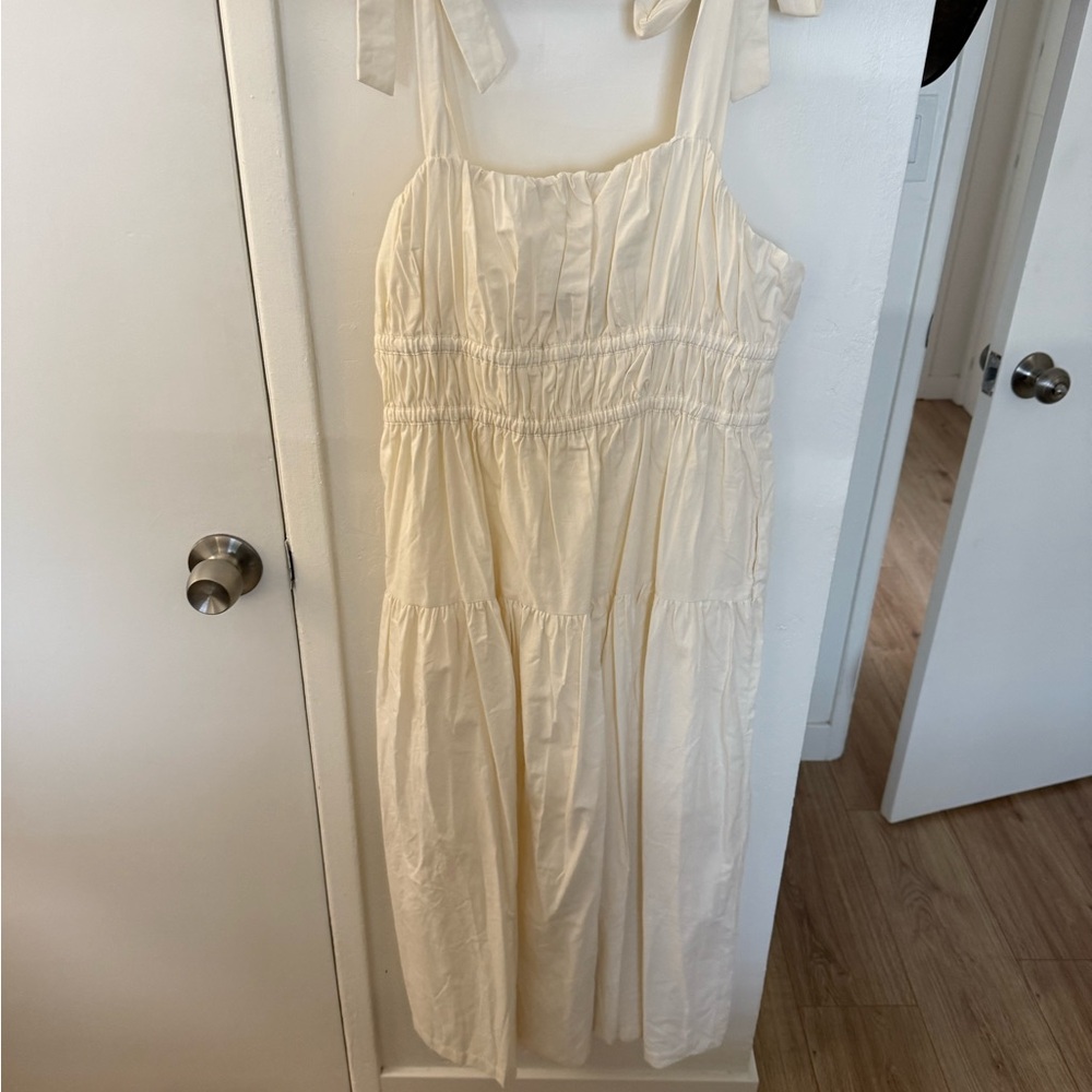 Vici Ivory Gathered Dress